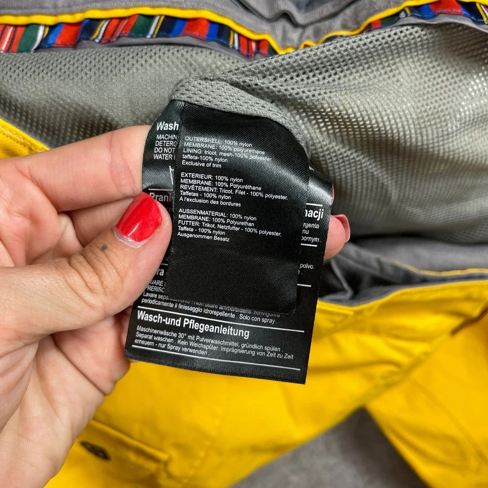 Burton Dryride Mens Yellow Snowboard Pants Cargo Pockets Large
